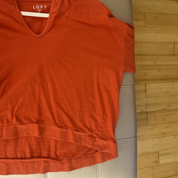 LOFT Orange and White Light-Weight Hooded Tops Set - Picture 4 of 4